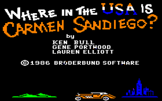 Where in the USA is Carmen Sandiego Title Screen